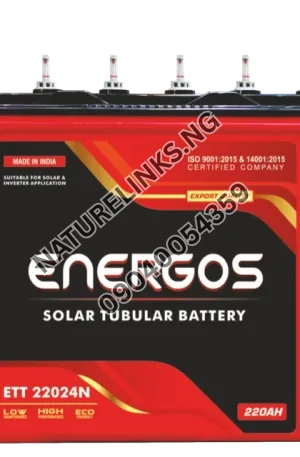 12v-220AH Energos Tubular Battery Price in Nigeria Nature Solar Global Limited 🇳🇬