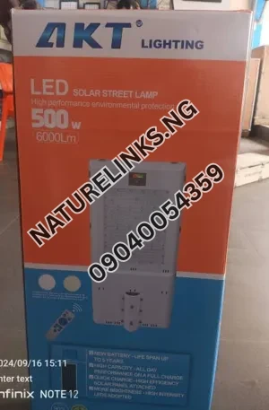AKT Solar Street Light 500W Price in Nigeria Nature Solar Global Limited 2