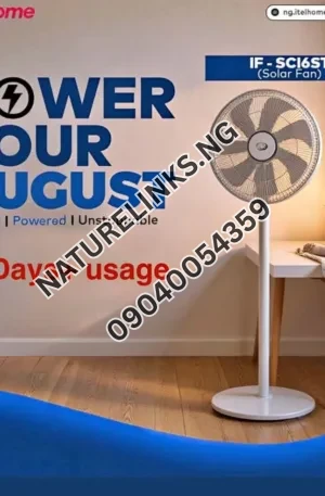 Itel 16inches Rechargeable Solar Fan Panel Price in Nigeria Nature Solar Global Limited