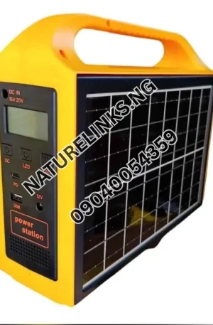 Solar Panel Charging Generator Portable Power Station 100W Energy Storage with Cable and Bulb Price in Nigeria Nature Solar Global Limited