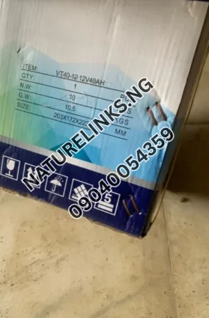 VT40-12 12V 40Ah Deep Cycle Battery Price in Nigeria Nature Solar Global Limited
