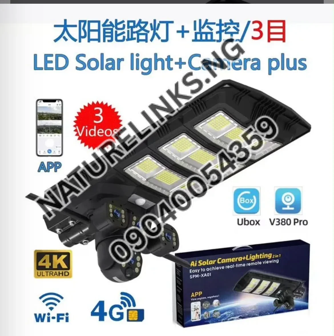 V380 Pro 450W Solar-Powered Street Light With An Integrated 4K Ultra HD CCTV Price in Nigeria V380 Pro 450W Solar-Powered Street Light With An Integrated 4K Ultra HD CCTV Price in Nigeria Nature Solar Global Limited
