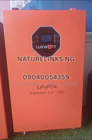 17.5KWH/48V LUXWATT LiFePO4 BATTERY Price in Nigeria Nature Solar Global Limited 🇳🇬
