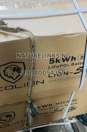Ecolion 5Kwh 24V Lithium Battery Price in Nigeria Nature Solar Global Limited 🇳🇬