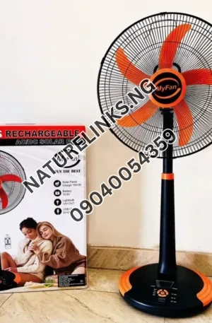 MyFan 18 Inches Rechargeable AC/DC Solar Standing Fan Price in Nigeria Nature Solar Global Limited