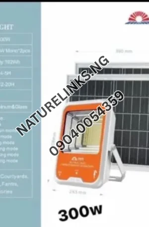 SMS Brand 300W Solar Flood Light Price in Nigeria Nature Solar Global Limited 🇳🇬