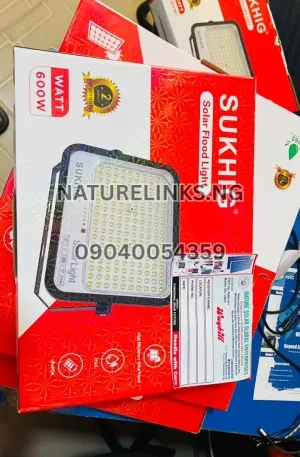 600W Sukhig Solar Flood Light Price in Nigeria Nature Solar Global Limited 🇳🇬