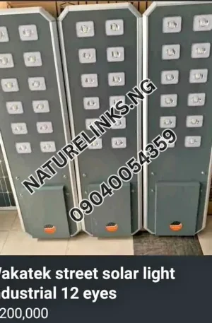 Wakatak Street Light 12 Eyes Price in Nigeria Nature Solar Global Limited
