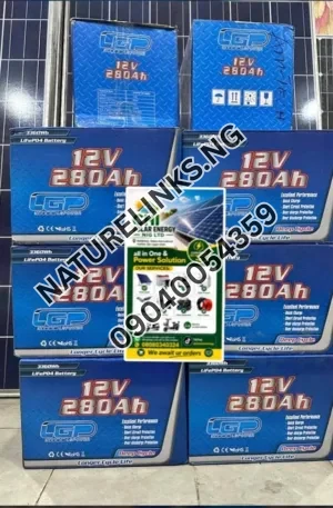 LGP Lithium Battery 280Ah Price in Nigeria Nature Solar Global Limited