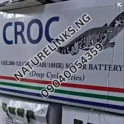 Croc Solar Gel Battery 200AH 12v Price in Nigeria Nature Solar Global Limited 2