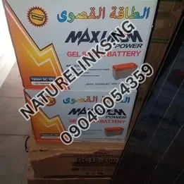 Maximam Solar Gel Battery Price in Nigeria Nature Solar Global Limited