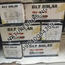 GLT Solar Gel Battery Price in Nigeria Nature Solar Global Limited