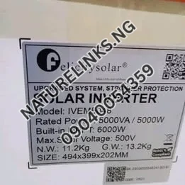 Felicity Solar Inverter IVEM 5kva 48v Price in Nigeria Nature Solar Global Limited