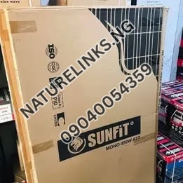 SunFit Solar Panel 450Watts Price in Nigeria Nature Solar Global Limited