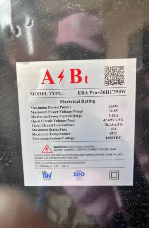 350watts All Black A&B Panel Price in Nigeria Nature Solar Global Limited