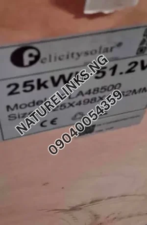 25Kwh 51.2V Felicity Lithium Battery Price in Nigeria Nature Solar Global Limited