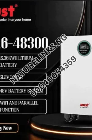 MUST 15Kwh Lithium Battery 51.2V Price in Nigeria Nature Solar Global Limited