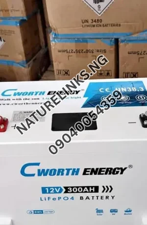 300Ah / 12V Cworth lithium battery Price in Nigeria Nature Solar Global Limited