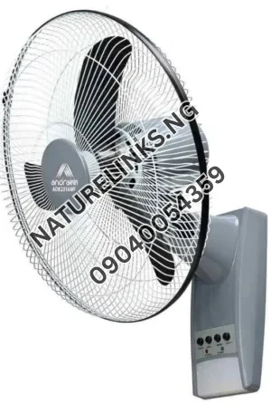 ANDRAKK RECHARGEABLE WALL FAN WITH REMOTE CONTROL AND LED LIGHTS Price in Nigeria Nature Solar Global Limited