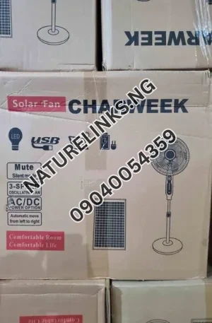 CHARWEEK Solar Standing Fan, 16 Inches Price in Nigeria Nature Solar Global Limited