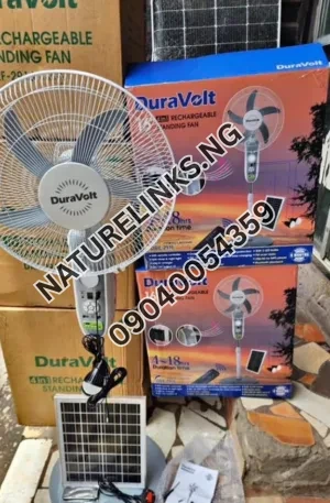 Duravolt Rechargeable Fan 18inch Price in Nigeria Nature Solar Global Limited