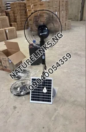 Guangdu 16 Inches Rechargeable Fan With Solar Panel and Remote Control Price in Nigeria Nature Solar Global Limited