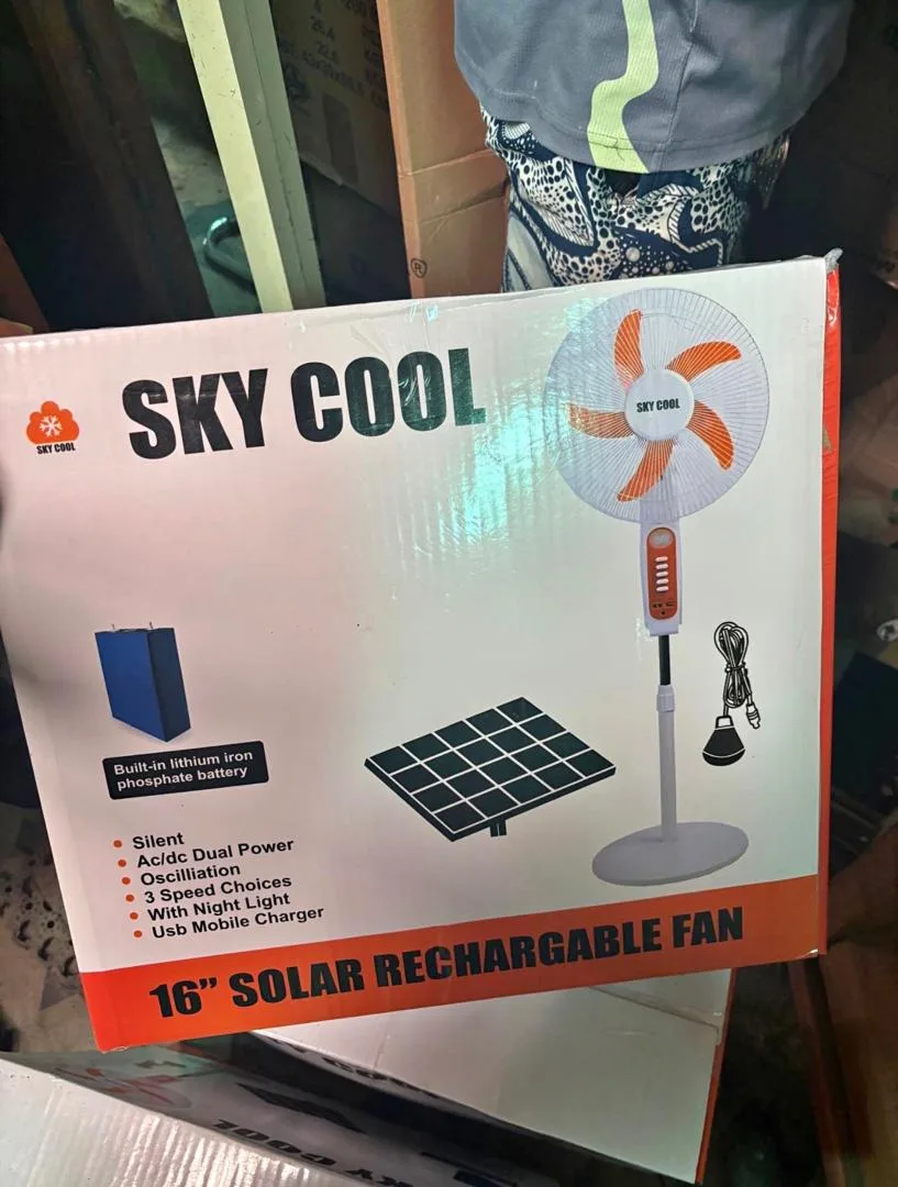 Solar Fan With LED Bulb