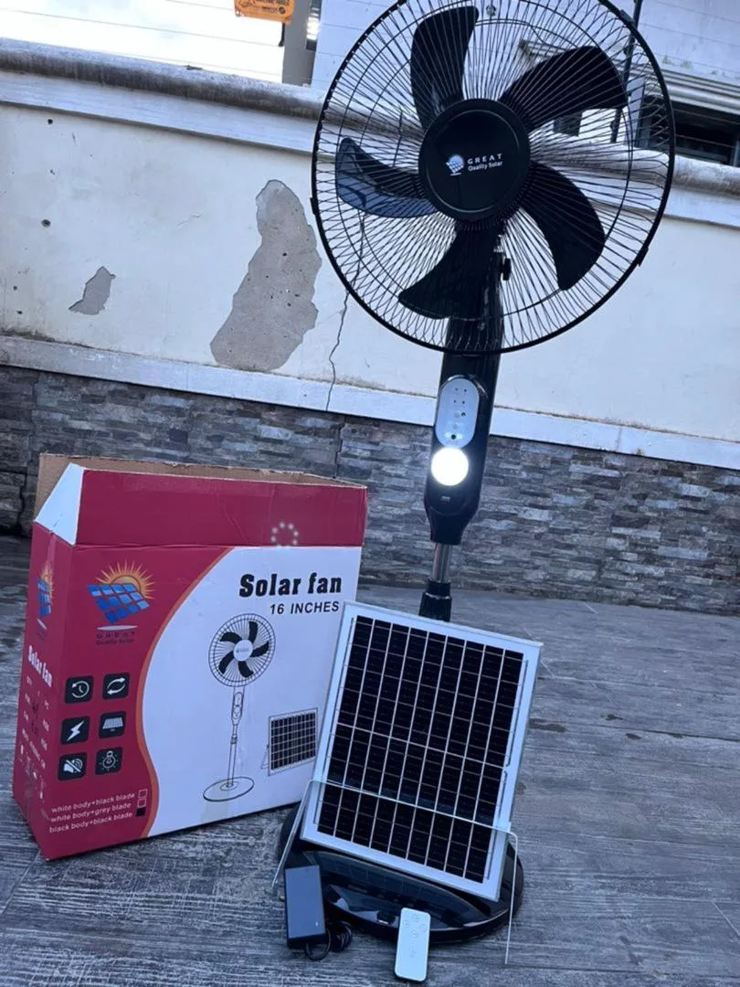 Solar Fan With LED Bulb