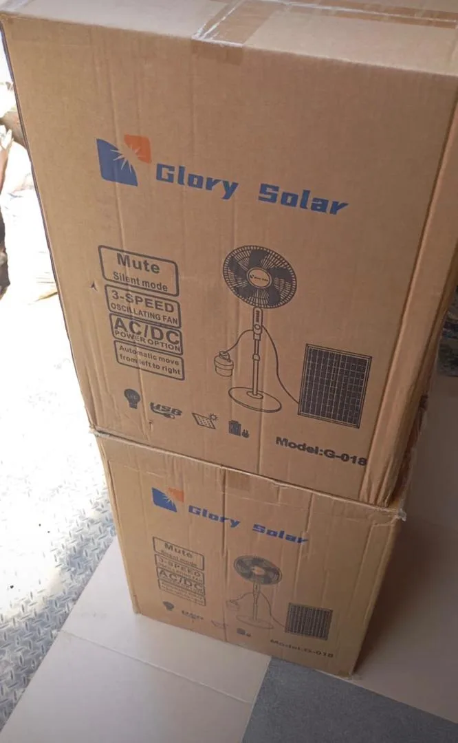 Solar Fan With 2 Bulbs
