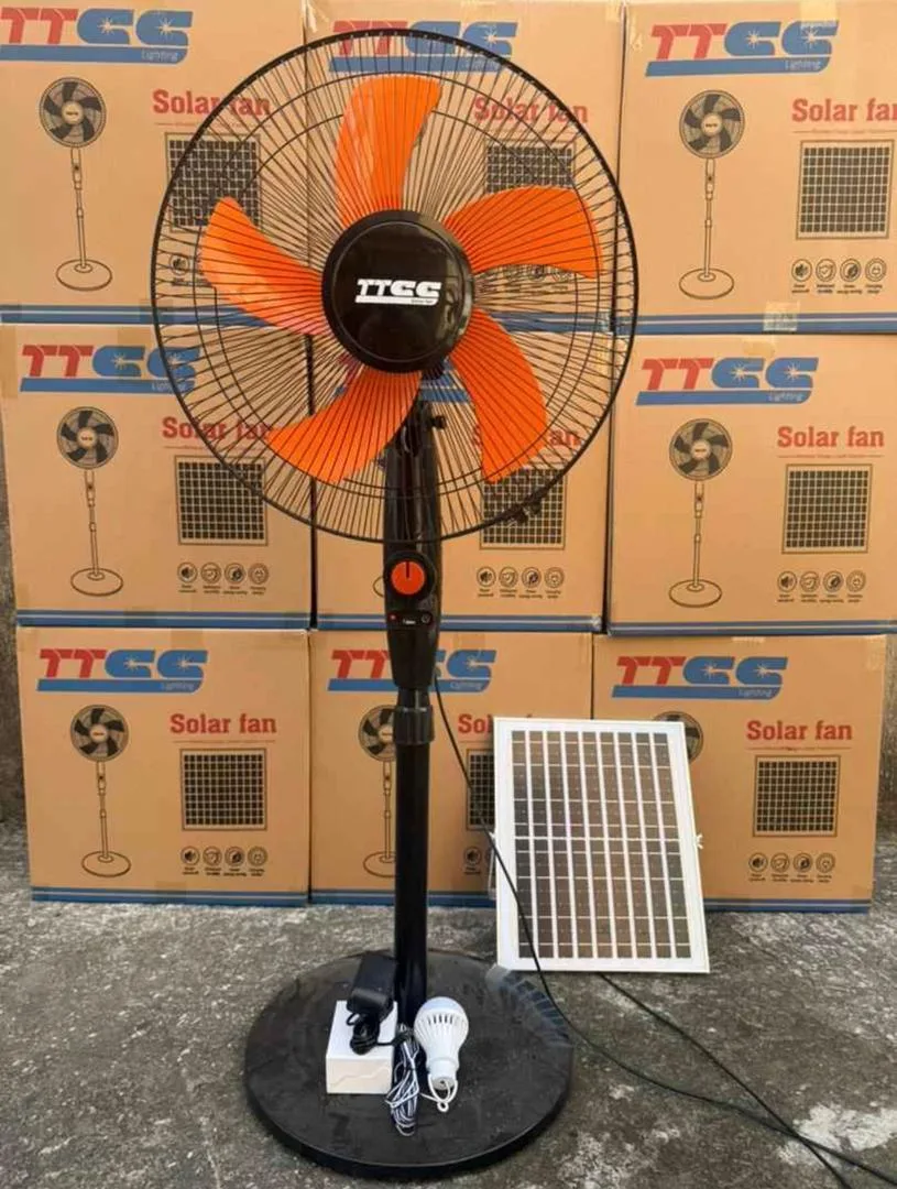 Solar Fan With Rechargeable light