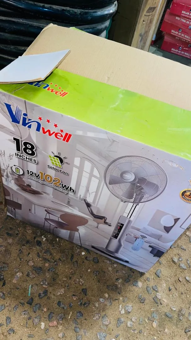 Solar Fan With Rechargeable light