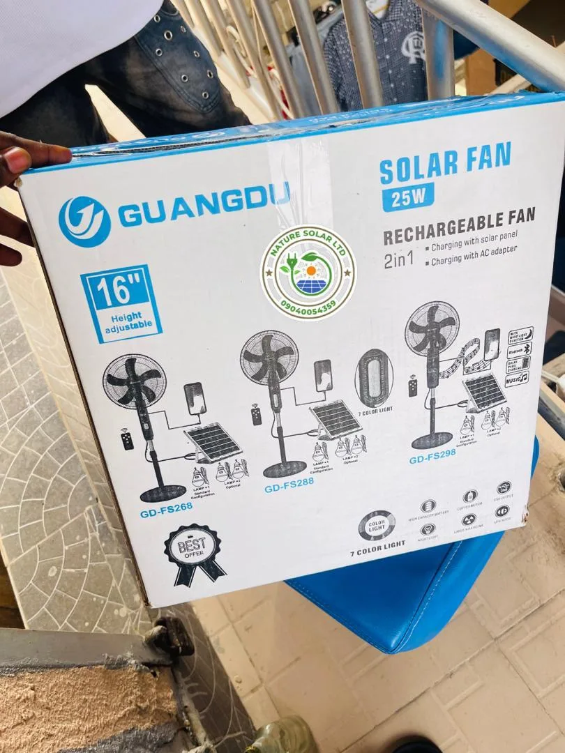 Solar Fan With Built In Battery