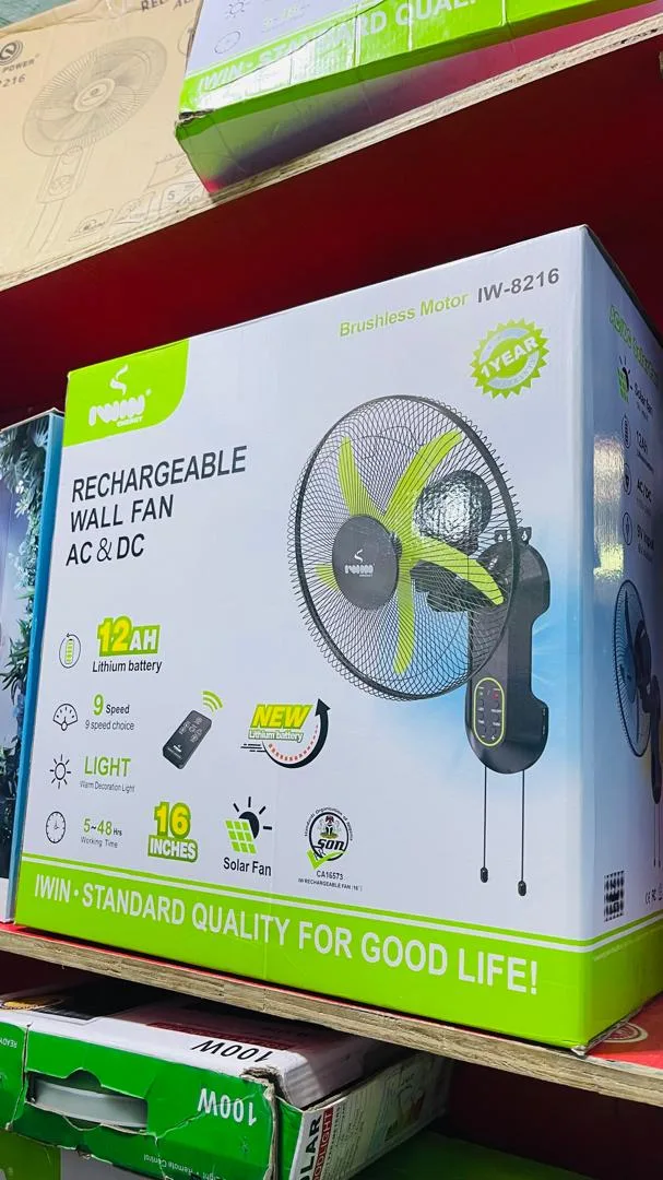 Solar Fan With Built In Battery