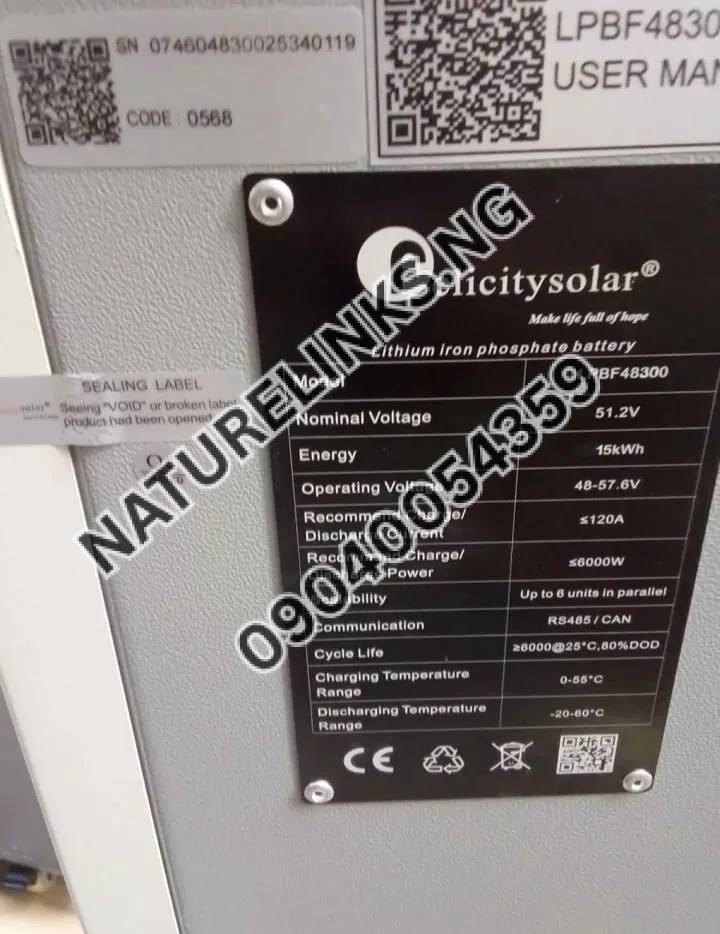 15kwh 51.2v Felicity lithium battery Price in Nigeria 4 15kwh 51.2v Felicity lithium battery Price in Nigeria Nature Solar Global Limited 4