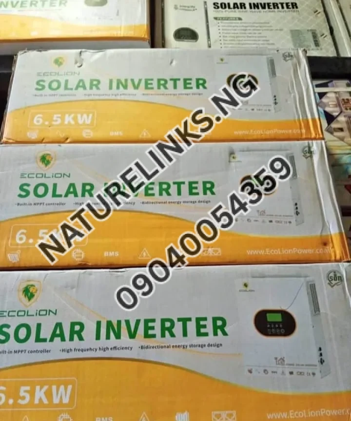 Ecolion inverter 6.5kva Price in Nigeria Ecolion inverter 6.5kva Price in Nigeria Nature Solar Global Limited