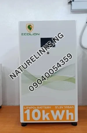 10kwh 51.2v ecolion lithium battery  Price in Nigeria Nature Solar Global Limited