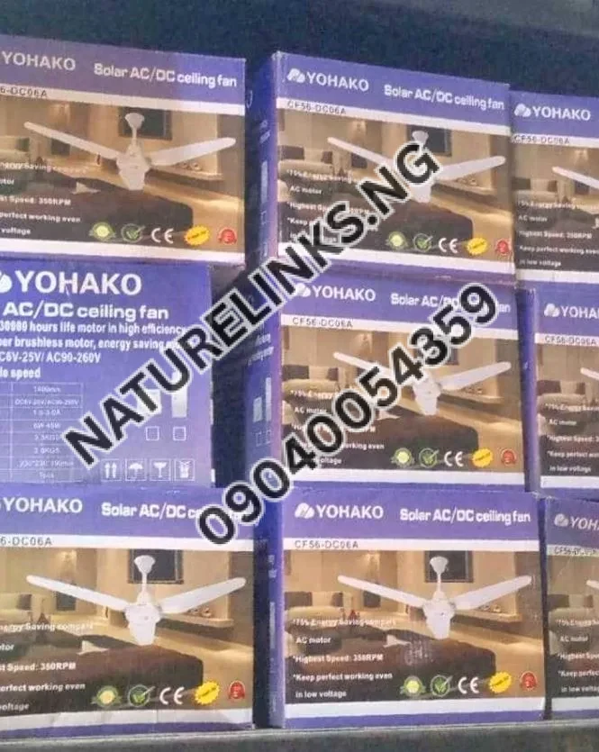 Yohako AC/DC Ceiling Fan Price in Nigeria Yohako AC/DC Ceiling Fan Price in Nigeria Nature Solar Global Limited