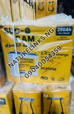 250Ah 12V Succam Tubular Battery Price in Nigeria Nature Solar Global Limited