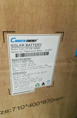 15kwh 51.2v Cworth Energy Solar Lithium Batteries . Price in Nigeria Nature Solar Global Limited