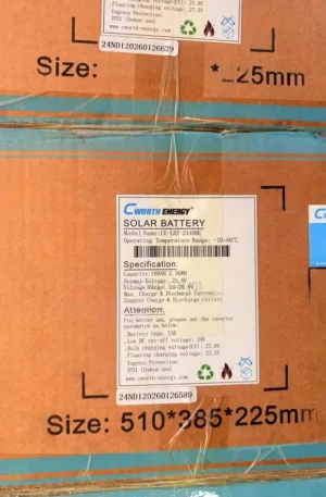 Cworth Litium Battery 2.5kw 24volts Price in Nigeria Nature Solar Global Limited