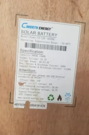 15kwh 48v Cworth Lithium Battery Price in Nigeria Nature Solar Global Limited 2