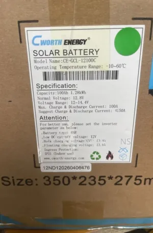 Cworth 1.28kw/12v Lithium Battery Price in Nigeria Nature Solar Global Limited