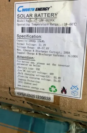 20kwh Cworth Lithium Battery Price in Nigeria Nature Solar Global Limited