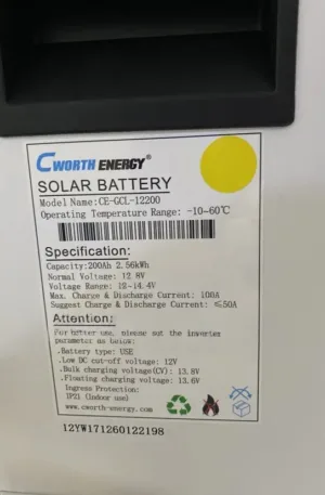 2.5kwh 12v Cworth Lithium Battery Price in Nigeria Nature Solar Global Limited