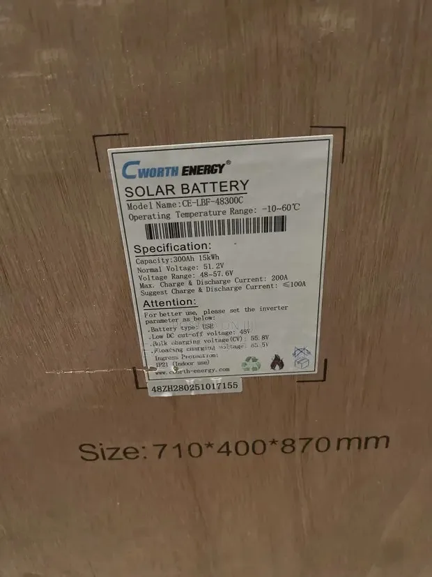 15kw/48v Cworth Energy Lithium Battery