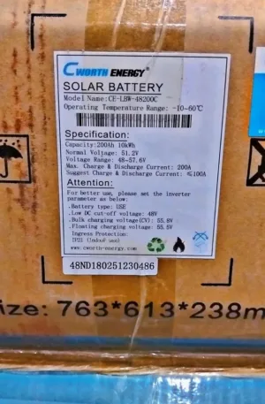 10kwh 51.2v Cworth Lithium Battery Price in Nigeria Nature Solar Global Limited