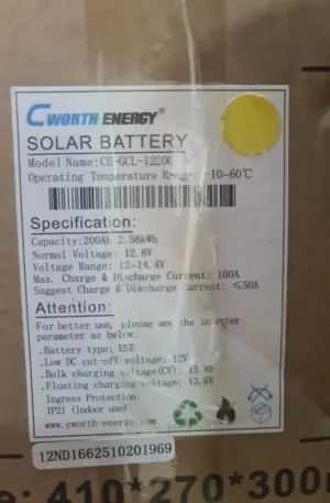 Cworth 2.5kwh 12v Lithium Battery Price in Nigeria Nature Solar Global Limited