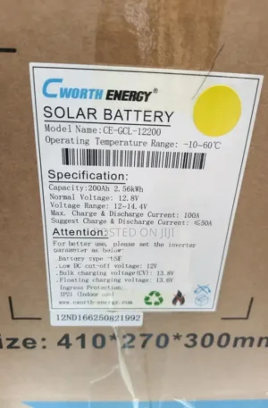 200ah Cworth Lithium Battery Price in Nigeria Nature Solar Global Limited