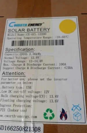 2.5kwh 12v Cworth Lithium Battery Price in Nigeria Nature Solar Global Limited