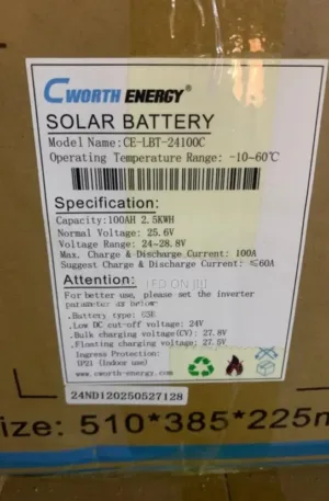 2.5kwh Lithium Battery CWorth Price in Nigeria Nature Solar Global Limited